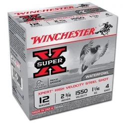 Winchester Shotgun ammunitions 12 Ga 2 3/4" #4 Super-X Ammunition