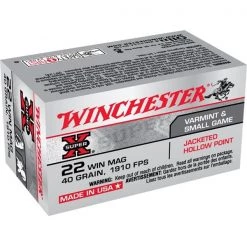 Winchester Rimfire rifle cartridges .22 WIN MAG 40gr Super X Jacketed Hollow Point Ammunition