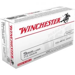 Winchester Handgun ammunitions 9mm Luger 115gr Full Metal Jacket Ammunition