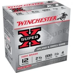 Winchester Shotgun ammunitions 12 Ga 2 3/4" #4 Super X Ammunition
