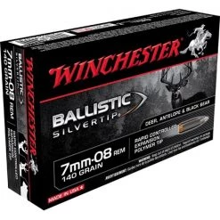 Winchester Rifle ammunitions 7mm-08 140gr Ballistic Silvertip Ammunition