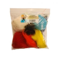 SHOR Fishing Set of 6 Dyed Deer Fur Pieces