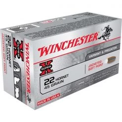 Winchester Rifle ammunitions Super X .22 Hornet 45gr Bullets