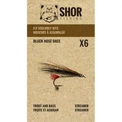 SHOR Fishing Fly tying kits Shor Black Nose Dace Fly Kit