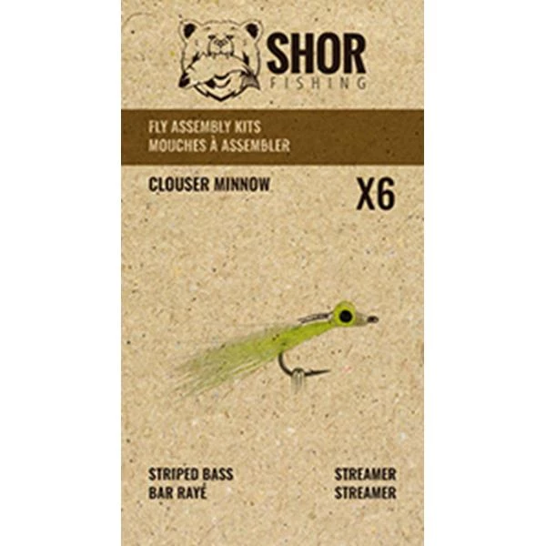 SHOR Fishing Fly tying kits Shor Clouser Minnow Fly Kit