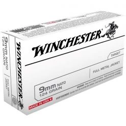 Winchester Shotgun ammunitions 9mm NATO 124gr Full Metal Jacket Ammunition