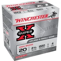 Winchester Shotgun ammunitions 20 Ga 2 3/4" #4 Super X Ammunition